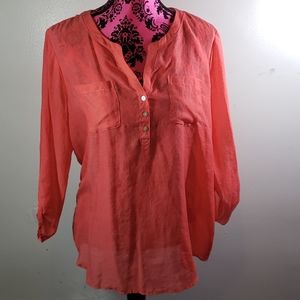 3💝 for $25 Coral Tunic Blouse